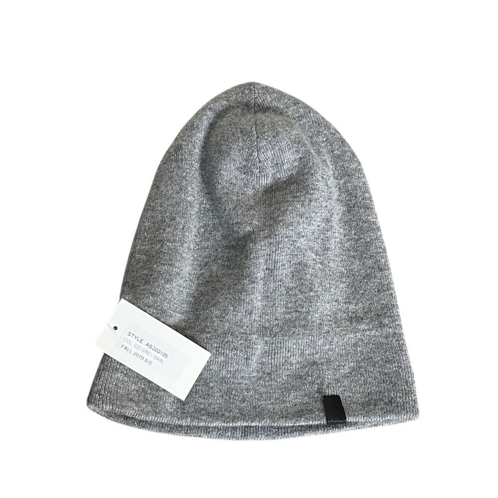 AllSaints NWT Beanie Hat Grey Marl Wool Blend Unisex Fall Sample - Picture 8 of 8